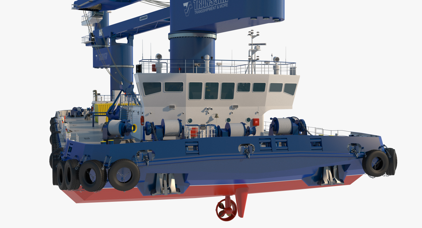 Presentation 3D model of the Crane Ship. Freelance 3D Designer “Monaco Felice”.